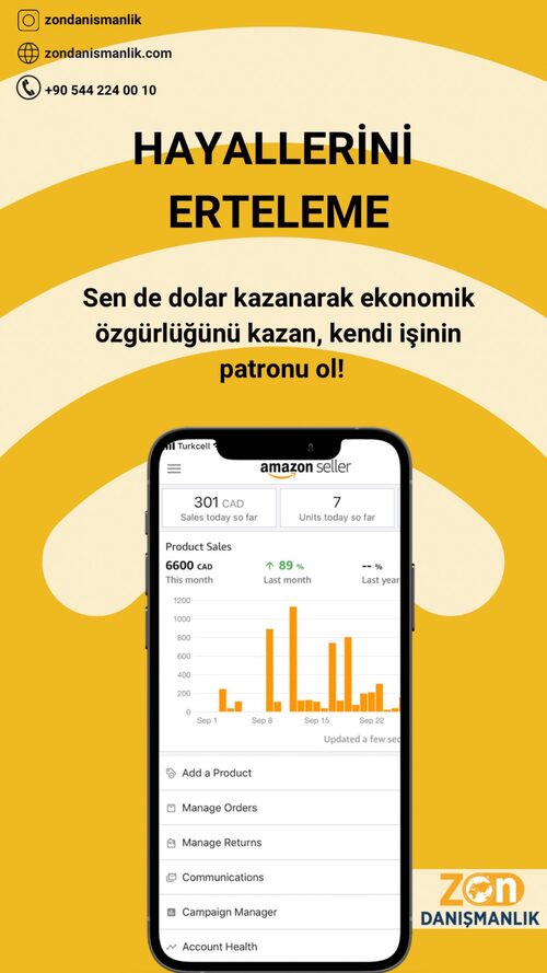 Aylık 6.600 CAD ciro ekran görüntüsü